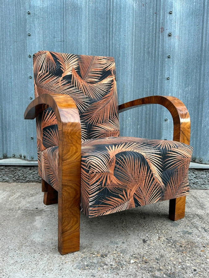 F222 - Luxusné Art DECO kreslo - cena 1200 €