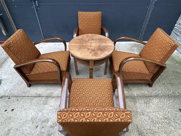 F189 - Art DECO kreslá - Cena za set 4 kresiel 1.000 € 5