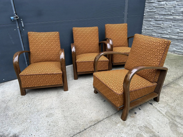 F189 - Art DECO kreslá - Cena za set 4 kresiel 1.000 €