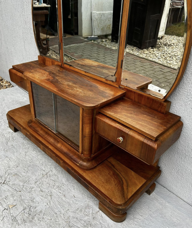 TS04 - Art DECO toaletný stolík so zatvarateľným zrkadlom - cena dohodou 3