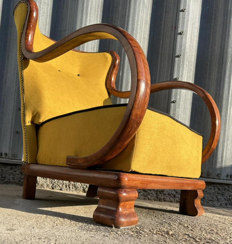 F138 - Art DECO kreslá po kompletnej renovácii - Cena 540€ / ks 4