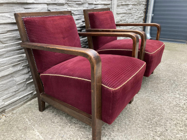 F081 -Originál dobové kreslá v štýle art deco - Cena 380€/ks. 4