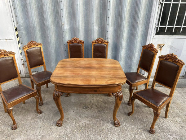 Jedálenský rozťahovací stôl so stoličkami (6 ks) - Cena 880 € 1