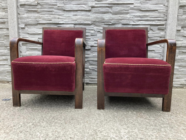 F081 -Originál dobové kreslá v štýle art deco - Cena 380€/ks. 1