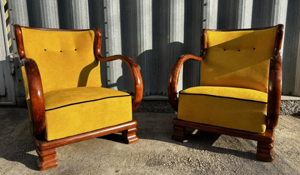 F138 - Art DECO kreslá po kompletnej renovácii - Cena 540€ / ks 3