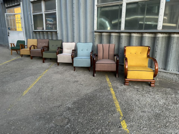 F138 - Art DECO kreslá po kompletnej renovácii - Cena 540€ / ks 8