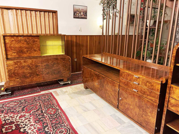 Art Deco Secretary J-105 with vitrine by Jindřich Halabala 5