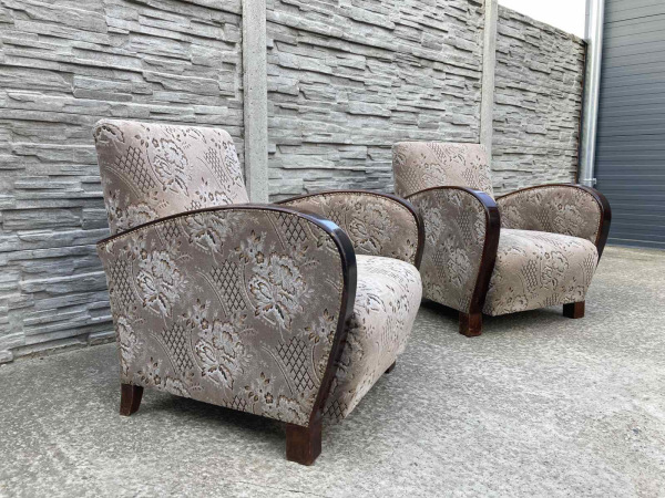 F056- kreslá v štýle art deco - Cena 155€ / ks.