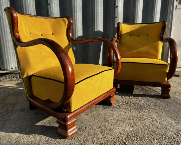 F138 - Art DECO kreslá po kompletnej renovácii - Cena 540€ / ks 1