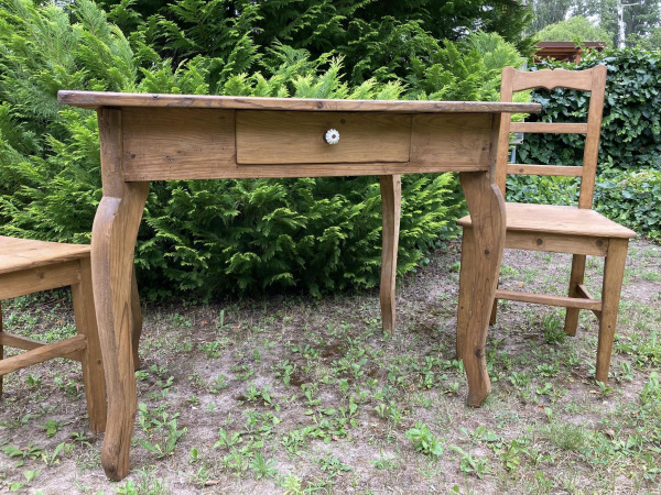 ST03 - Jedálenský / písací stôl so šuflíkom vo vintage štýle - Cena 150€ 1