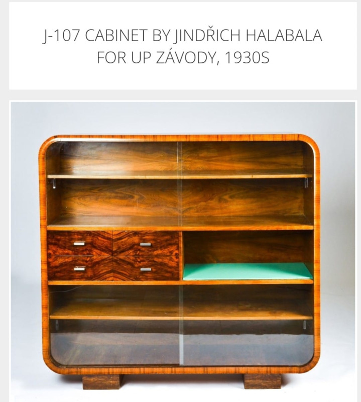 Art Deco Cabinet J-107 by Jindřich Halabala 5