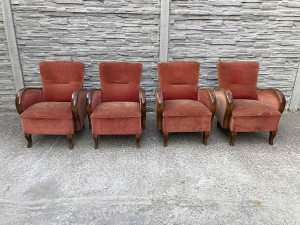 F057- 4ks rovnaké kreslá v štýle art deco - Cena 95€ / ks. 3