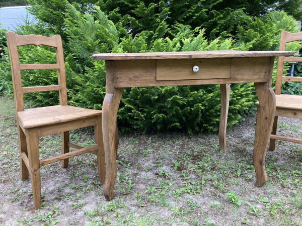 ST03 - Jedálenský / písací stôl so šuflíkom vo vintage štýle - Cena 150€ 4