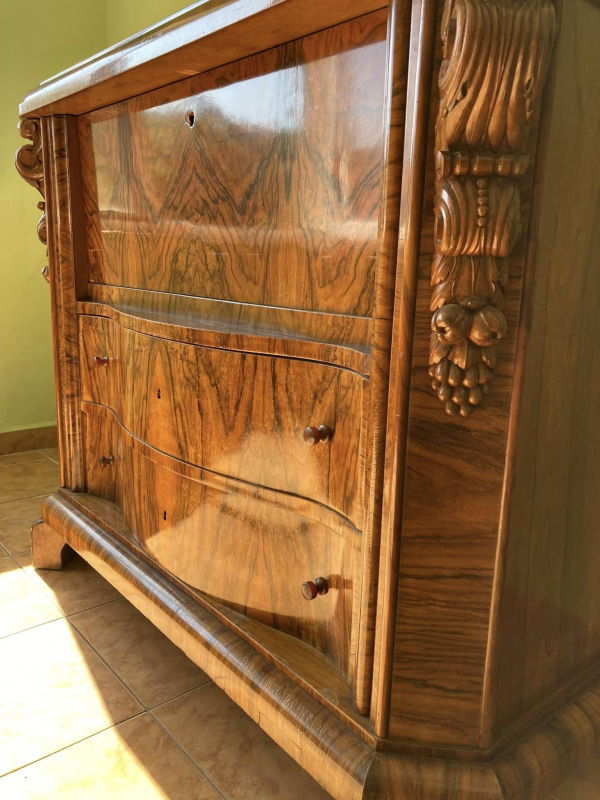 V19 - Art Deco set vitrína + príborník - Cena vitríny 790€ 2