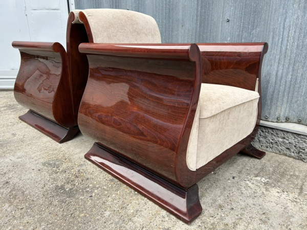 F185 - Art deco dizajnové kreslá “TULIPÁN”. Zberateľský kus. Cena 2.600€ / kus. 4