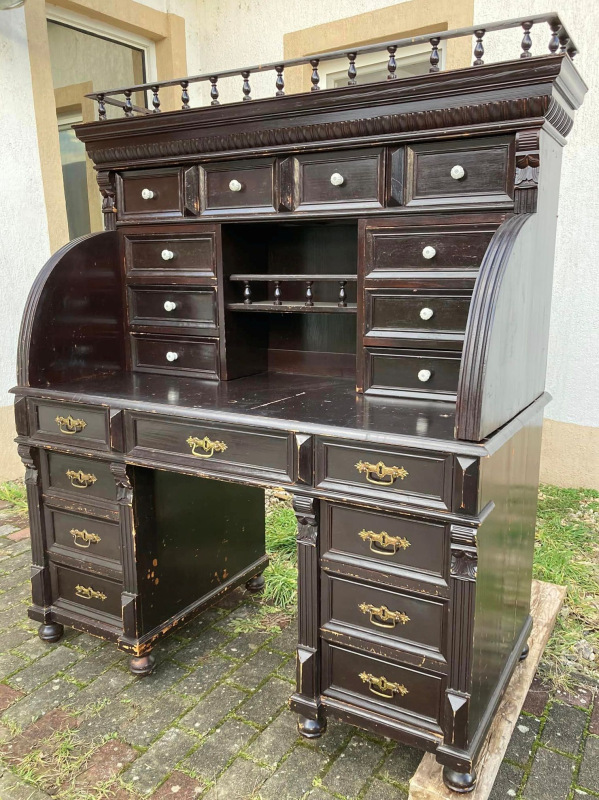 Elegantný dobový písací stôl Alt Deutsch s nadstavbou - Cena 1.499 € 4