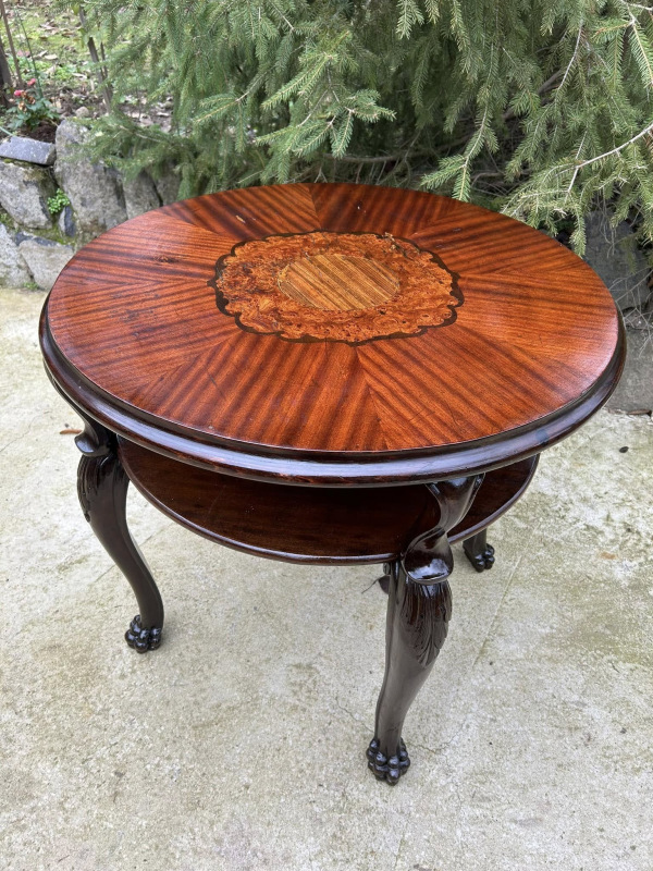 Prvorepublikovy starožitný stôl v neobarokovom slohu - Cena 290 € 5