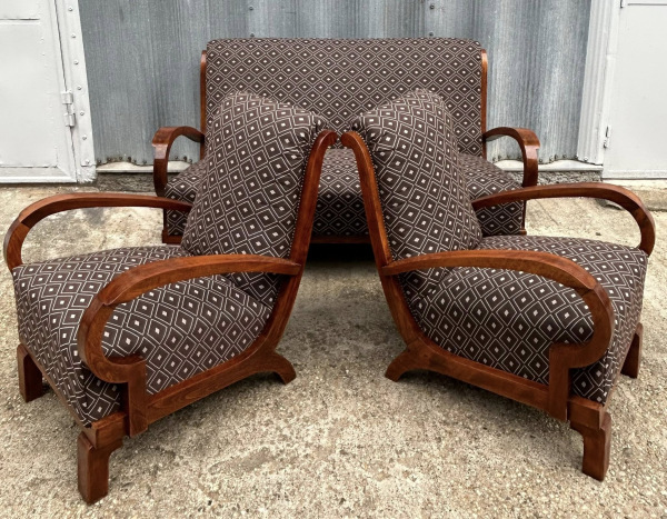 F198 - Dobová Art DECO Sedacia súprava - Cena 2.500€ 2