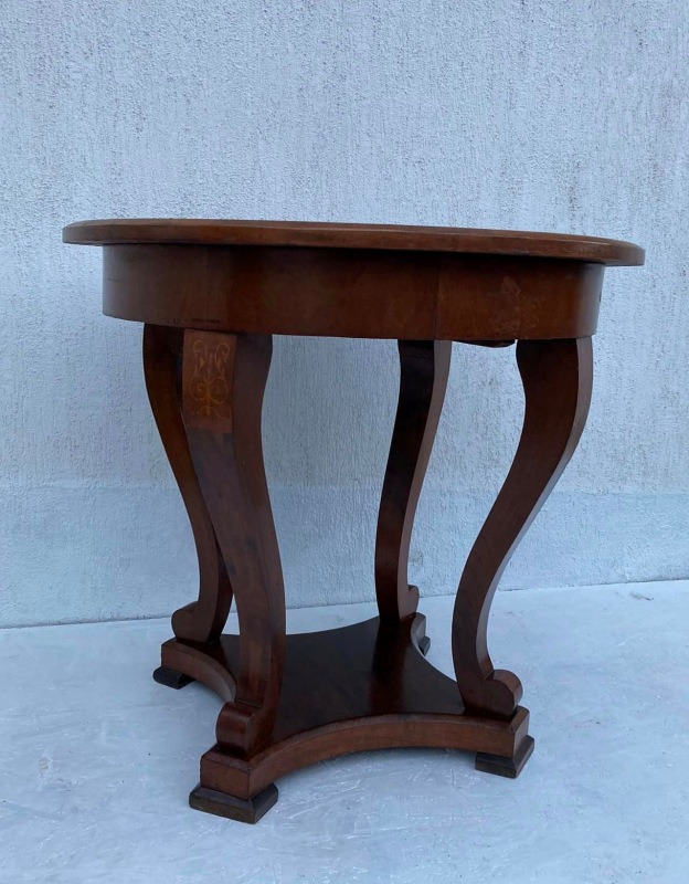 Biedermeierovy stôl s intarziou - Cena 390€ 5