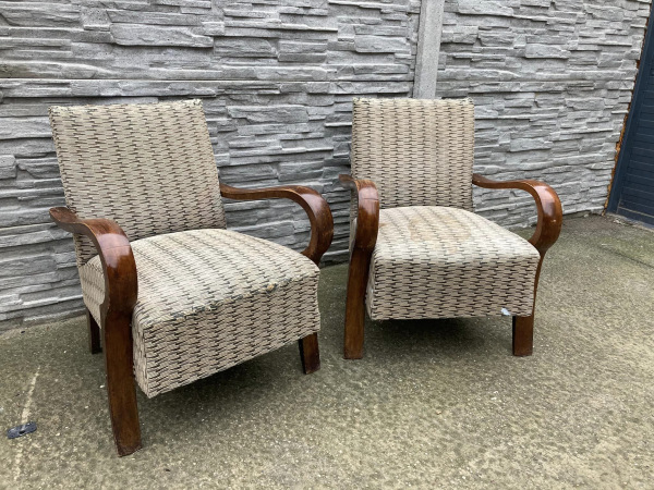 F012 - kreslá v štýle art deco - Cena 90€ / ks 2