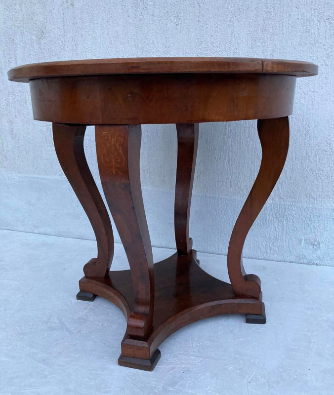 Biedermeierovy stôl s intarziou - Cena 390€ 2