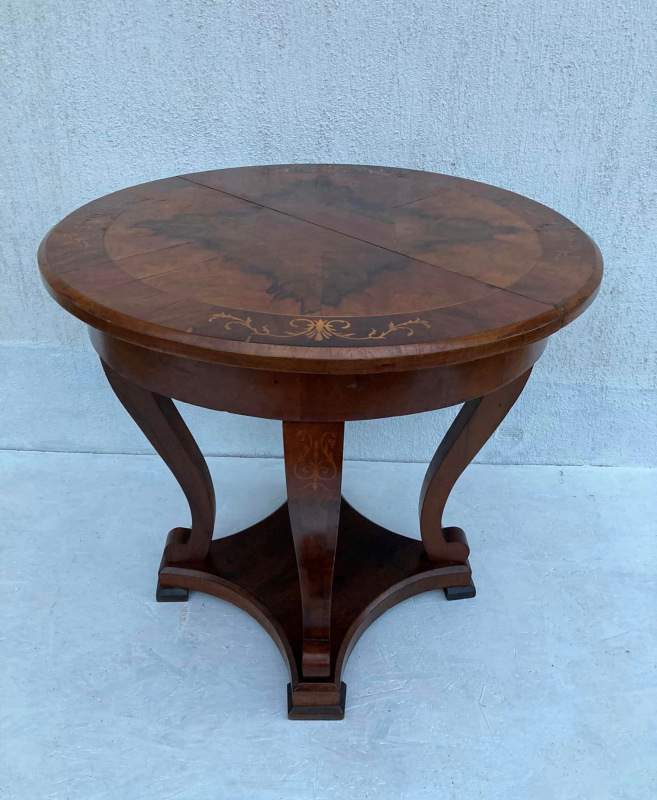 Biedermeierovy stôl s intarziou - Cena 390€ 1