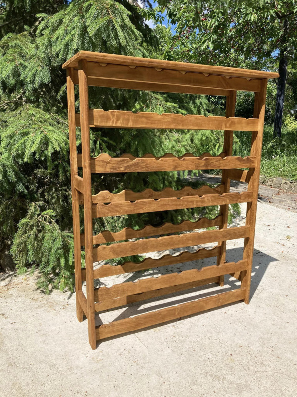 VIN05 - Vinotéka / stojan na víno v prírodnej farbe. - Cena 65€ 2