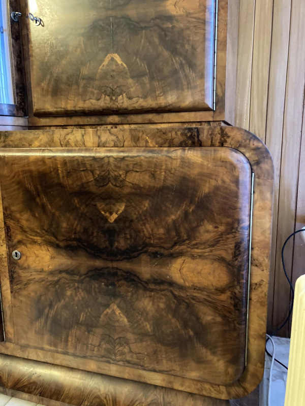 Art Deco sekretár / kabinet s barom a vysúvacím písacím stolom - Cena 2.500€ 5