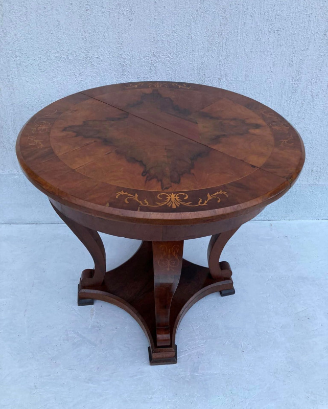 Biedermeierovy stôl s intarziou - Cena 390€