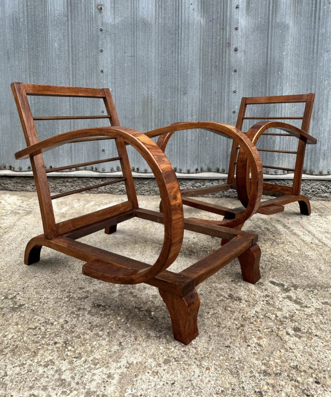 F197 - Art DECO kreslá zrenovované - Cena za pár 1.600€ 2