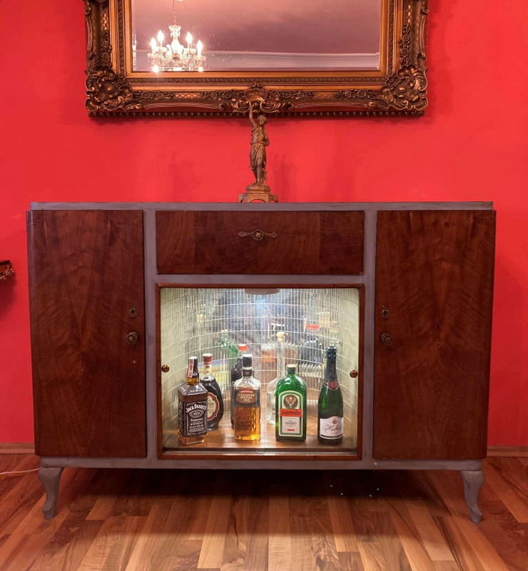 VIN04 - dizajnová vinotéka (Alkoholový bar) s osvetlením. - Cena 390€ 1