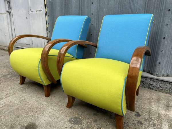 F101 - Art DECO kreslá (veľké “C-čka) - Cena 490/ks