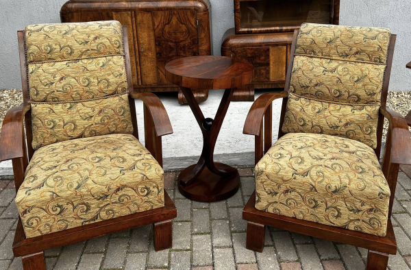 F132 - Art DECO kreslá Lajos KOZMA - Cena 800€ / pár 1