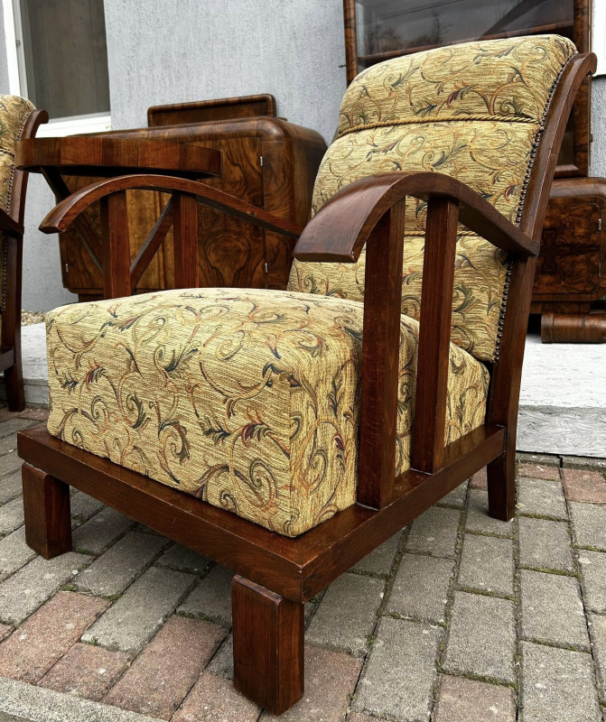 F132 - Art DECO kreslá Lajos KOZMA - Cena 800€ / pár