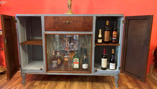 VIN04 - dizajnová vinotéka (Alkoholový bar) s osvetlením. - Cena 390€ 6
