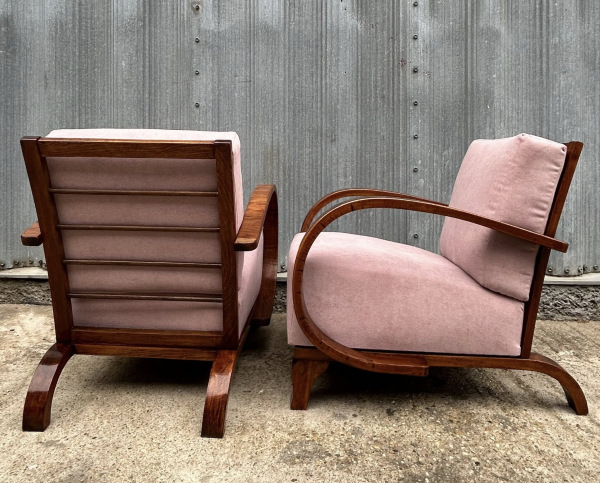 F197 - Art DECO kreslá zrenovované - Cena za pár 1.600€ 9