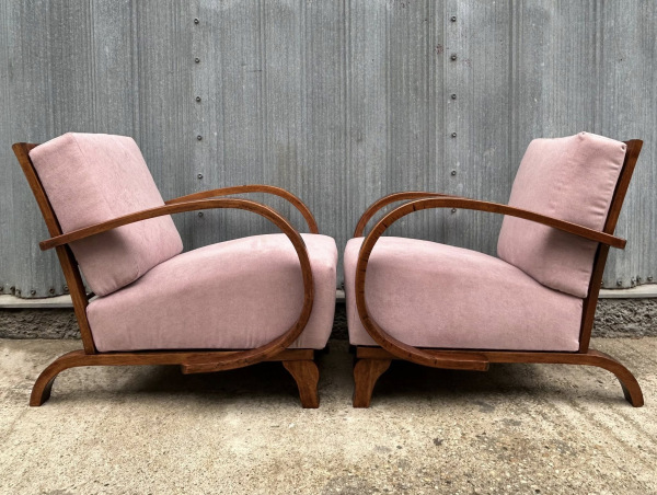 F197 - Art DECO kreslá zrenovované - Cena za pár 1.600€