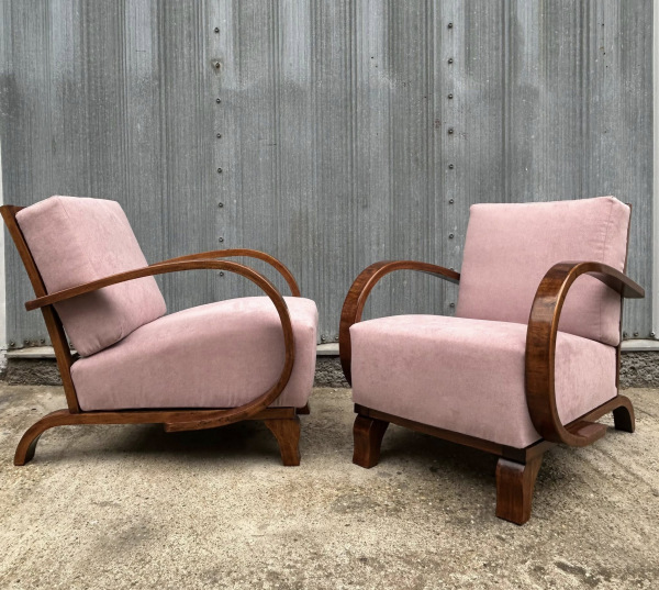 F197 - Art DECO kreslá zrenovované - Cena za pár 1.600€ 3