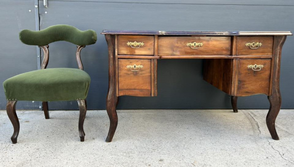 Písací stôl Biedermeier (r. 1875) zrenovovaný - cena 750 € 5