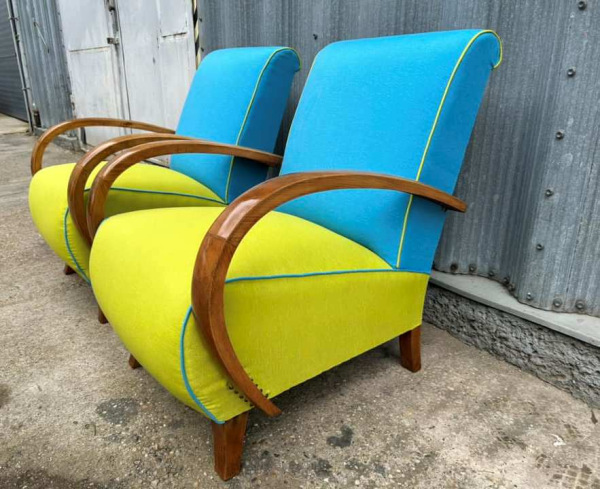 F101 - Art DECO kreslá (veľké “C-čka) - Cena 490/ks 3