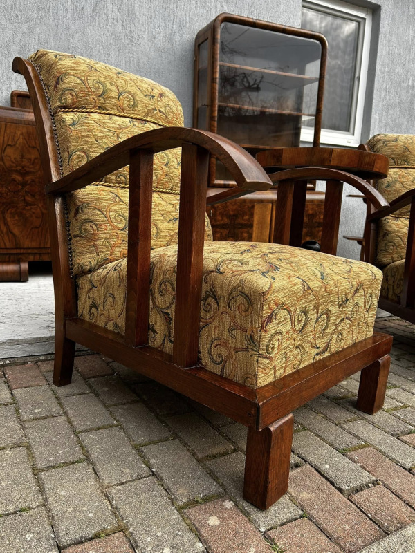 F132 - Art DECO kreslá Lajos KOZMA - Cena 800€ / pár 4