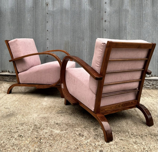 F197 - Art DECO kreslá zrenovované - Cena za pár 1.600€ 4