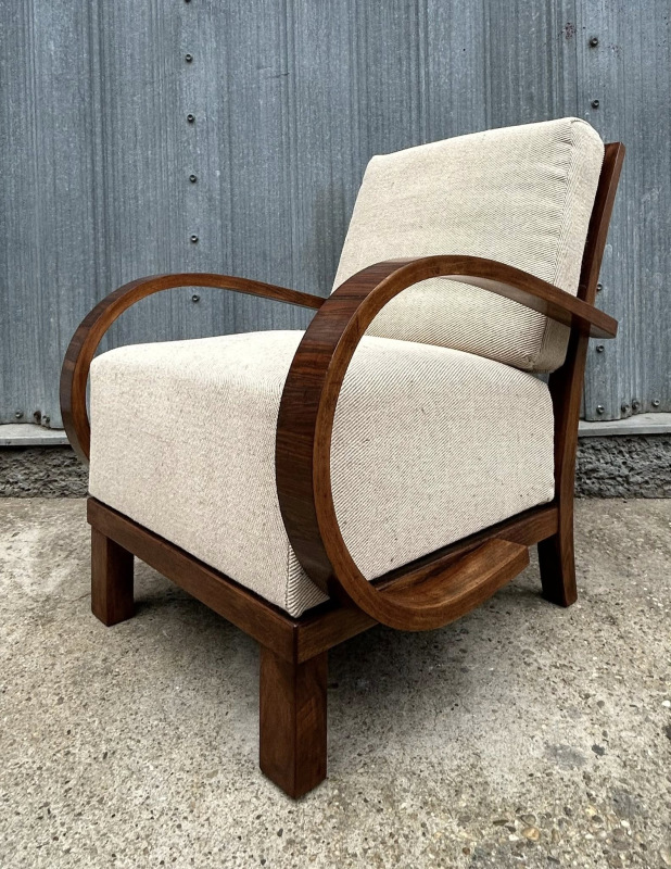 F196 - zrenovované Art DECO kreslá - Cena 1400€ / pár 7