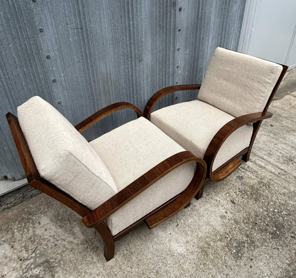 F196 - zrenovované Art DECO kreslá - Cena 1400€ / pár 3