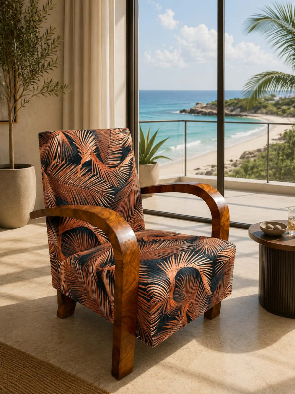 F222 - Luxusné Art DECO kreslo - cena 1200 € 8