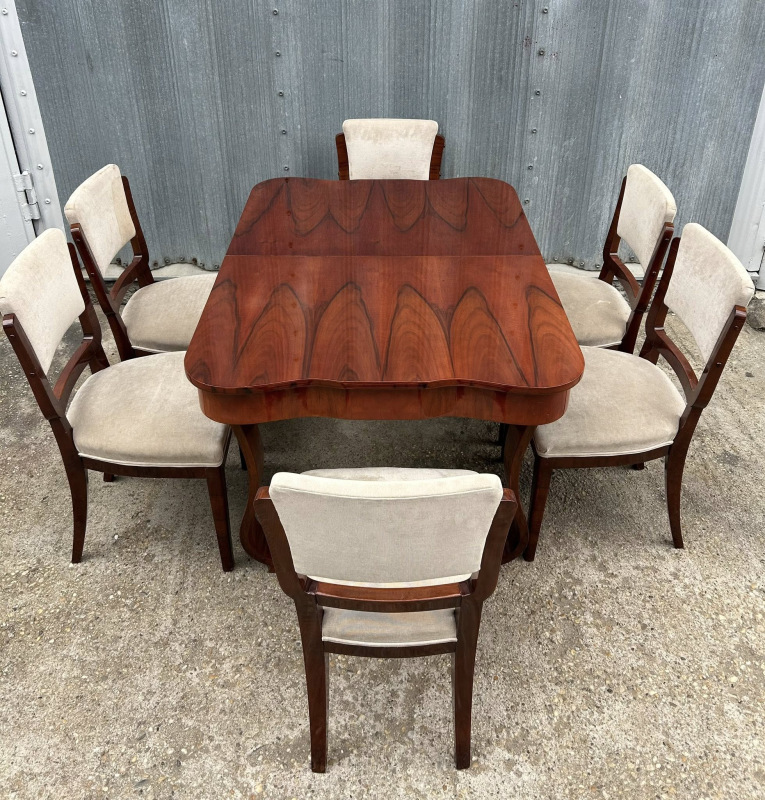 S59 - Art DECO Jedálenský stôl so 6 stoličkami - Cena stola 800€ 7
