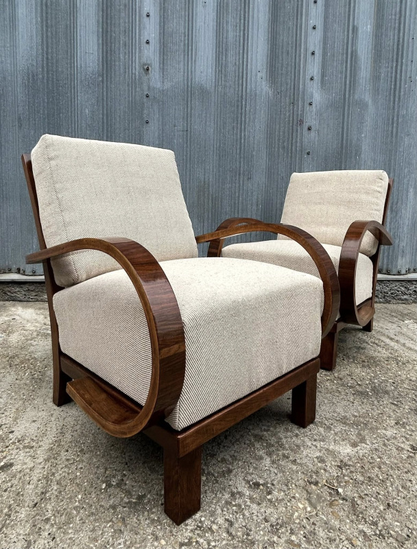 F196 - zrenovované Art DECO kreslá - Cena 1400€ / pár