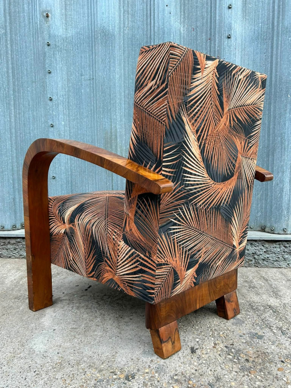 F222 - Luxusné Art DECO kreslo - cena 1200 € 3