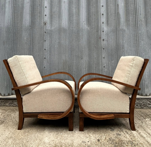 F196 - zrenovované Art DECO kreslá - Cena 1400€ / pár 1