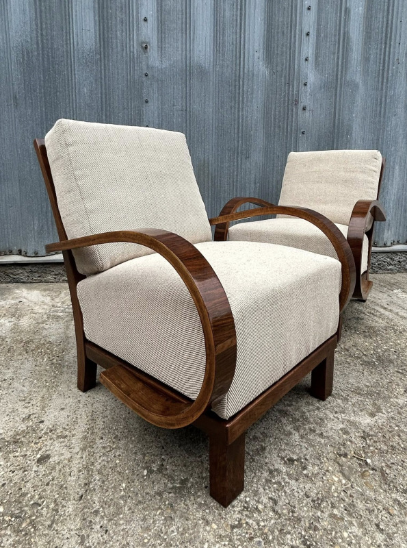 F196 - zrenovované Art DECO kreslá - Cena 1400€ / pár 9